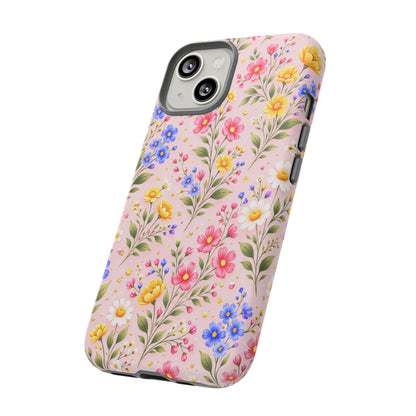Wildflower Floral Phone Case Vintage Spring Meadow Tough Cover
