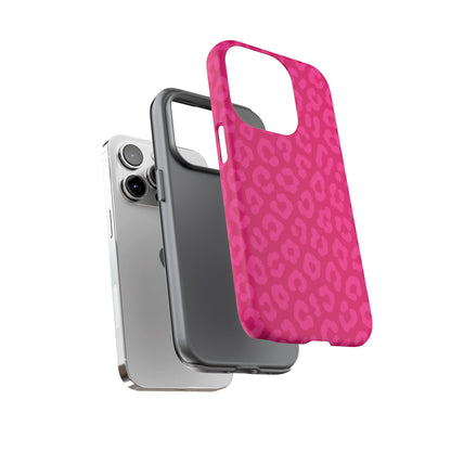 Hot Pink Leopard Phone Case – Bold Coquette Aesthetic Tough Case