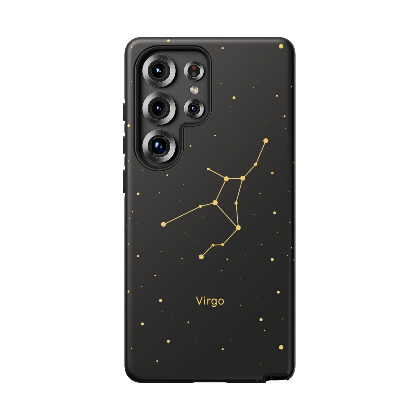Virgo Zodiac Constellation Phone Case – Luxe Gold Celestial Cover
