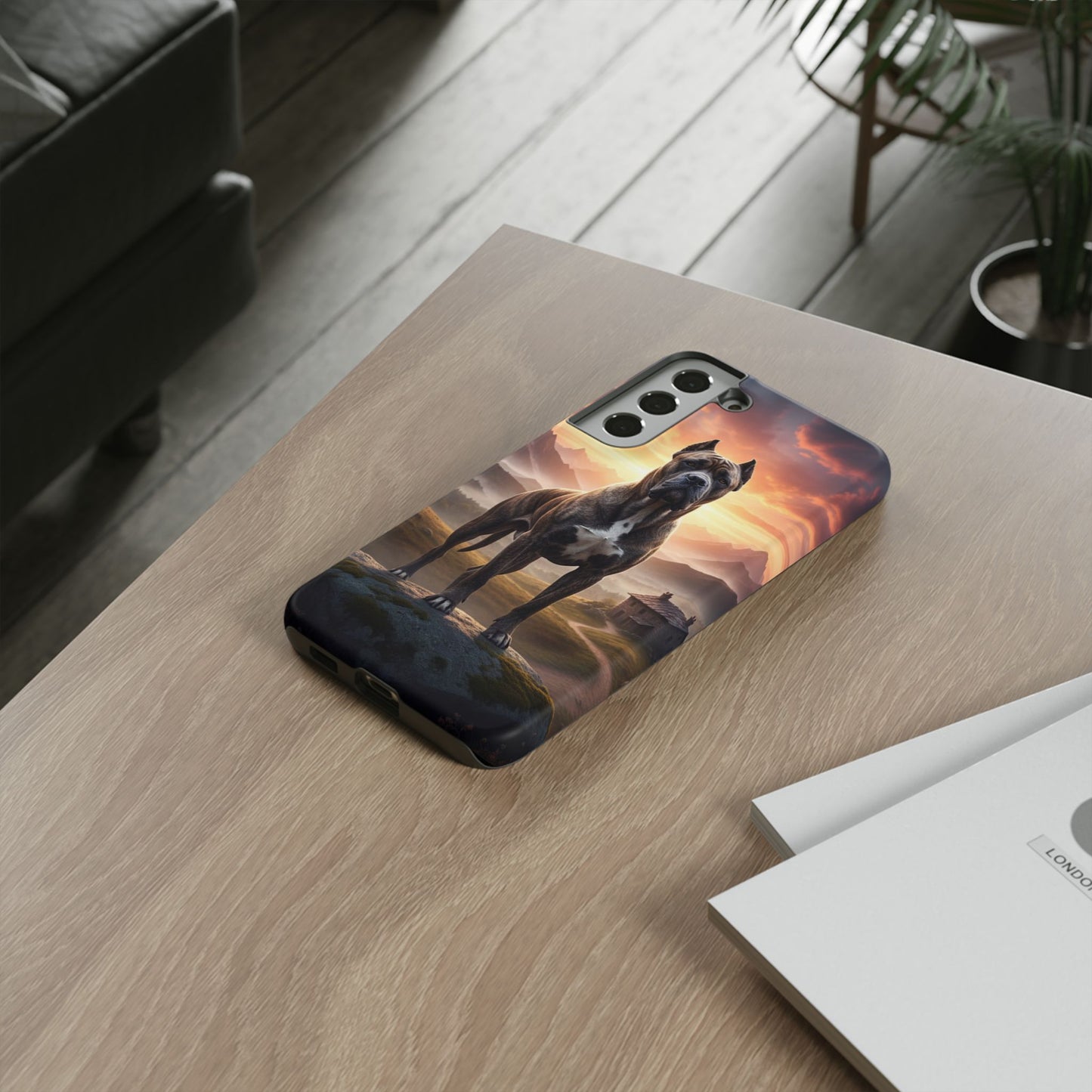 Cane Corso Phone Case – Guard Dog Sunset Tough Case (iPhone, Samsung, Pixel) | Dog Lover Gift