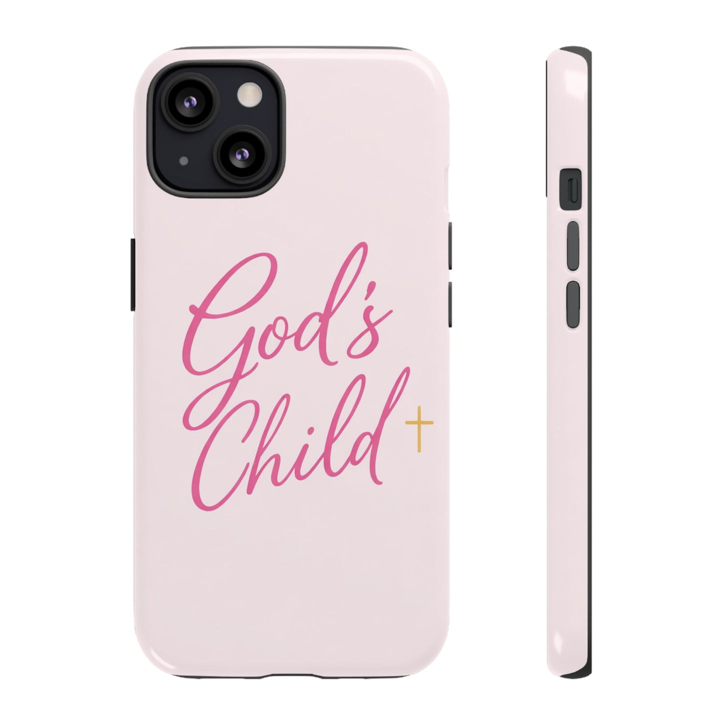 Gods Child Phone Case Christian Pink Aesthetic Tough iPhone Case
