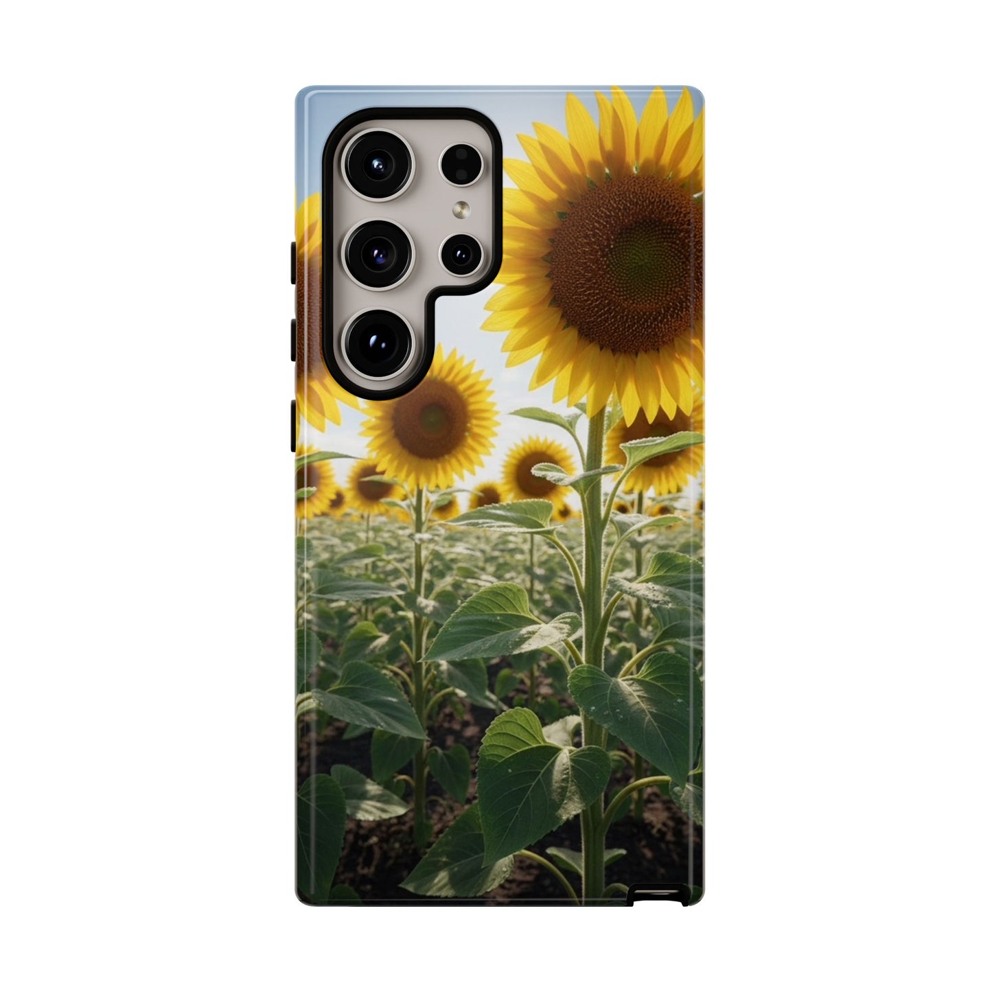 Sunflower Field Phone Case | Golden Hour Floral Aesthetic | Bright Summer Tough Case