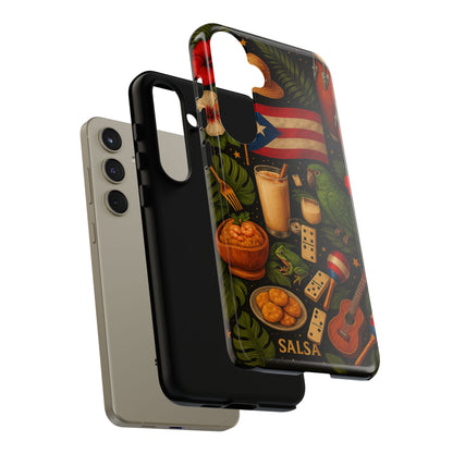 Puerto Rican Culture Phone Case | Boricua Icons Caribbean Aesthetic Tough Protective Case