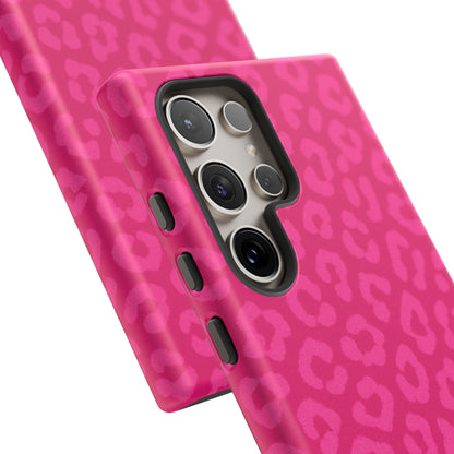Hot Pink Leopard Print Phone Case – Bold Coquette Leopard Tough Case