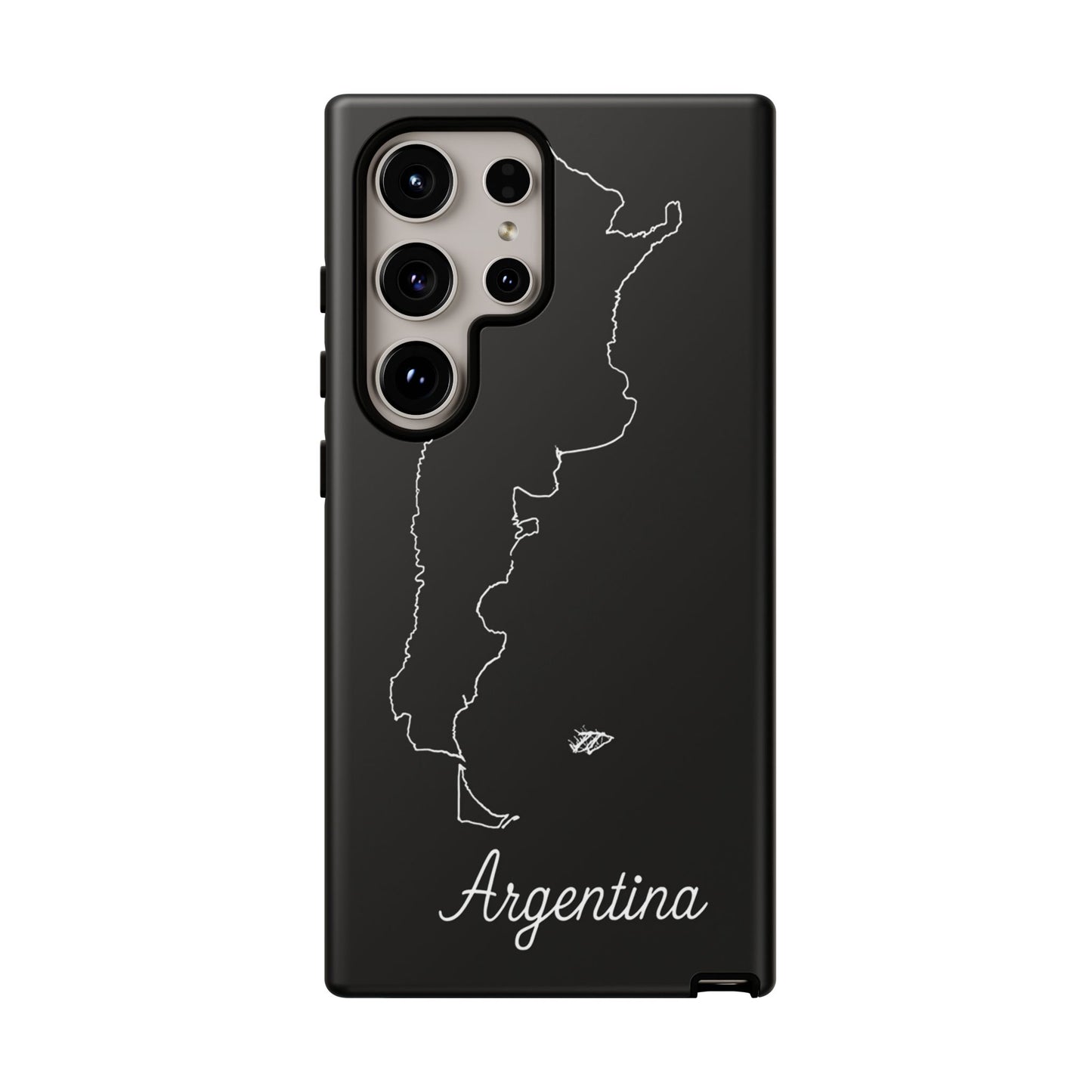 Argentina Outline Phone Case – Minimal Country Map Tough Case (iPhone, Samsung, Pixel)