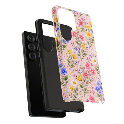 Wildflower Floral Phone Case Vintage Spring Meadow Tough Cover