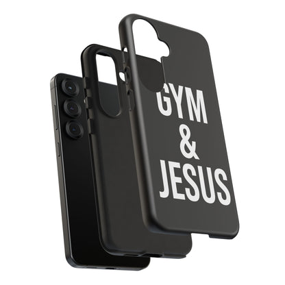 Gym & Jesus Phone Case Christian Faith Workout Gym Motivation Case