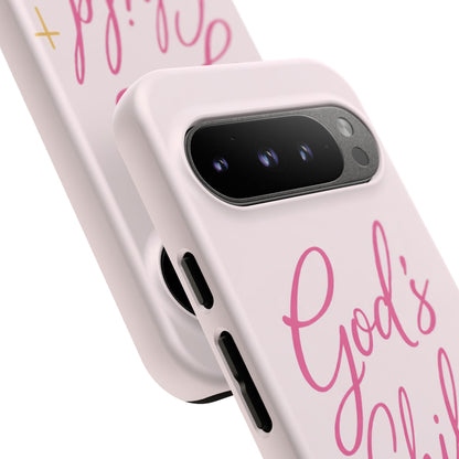 Gods Child Phone Case Christian Pink Aesthetic Tough iPhone Case