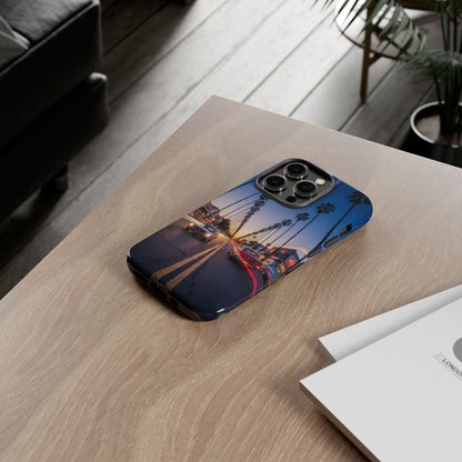 LA Sunset Boulevard Phone Case | Palm Tree Sunset Aesthetic | City Night Tough Case