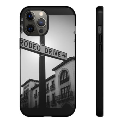 Rodeo Drive Phone Case | Los Angeles Aesthetic Black & White Photography | Luxury LA Street Tough Case for iPhone & Samsung