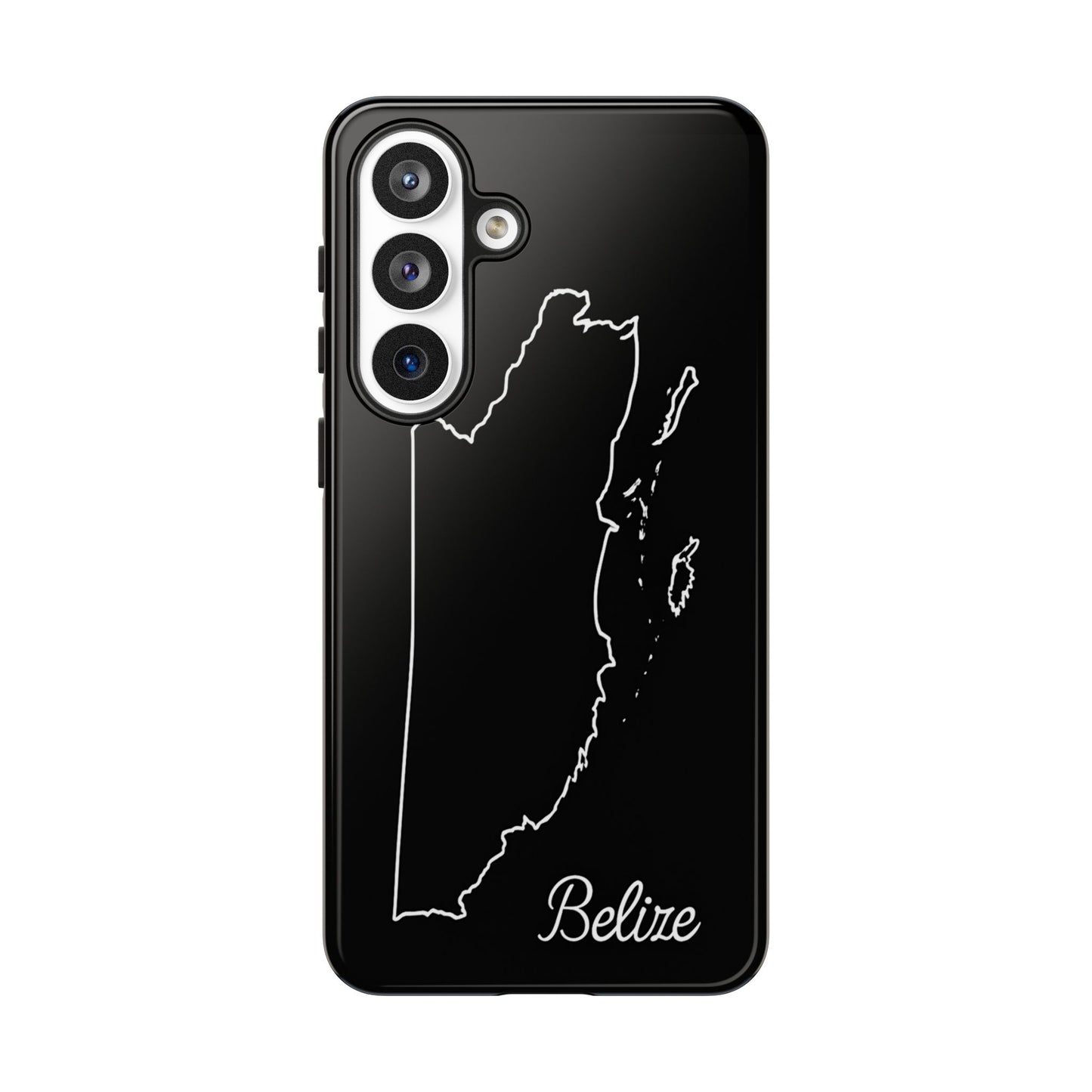 Belize Outline Phone Case – Minimal Country Map Tough Case (iPhone, Samsung, Pixel)