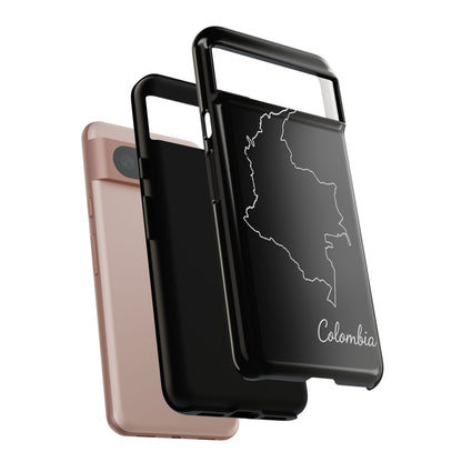 Colombia Outline Phone Case – Minimal Country Map Tough Case (iPhone, Samsung, Pixel)