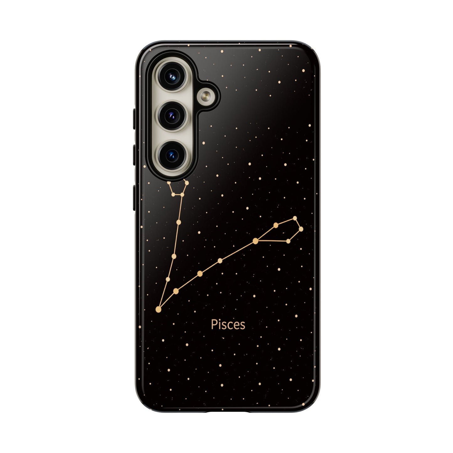 Pisces Zodiac Constellation Phone Case – Luxe Gold Celestial Cover