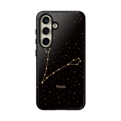 Pisces Zodiac Constellation Phone Case – Luxe Gold Celestial Cover
