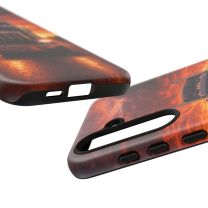 Big Rig Truck Phone Case Sunset Highway Semi Truck iPhone Samsung Cover