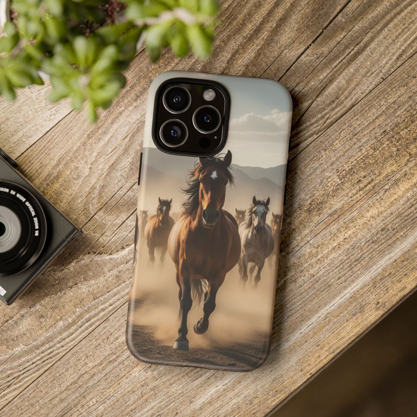 Running Horses Phone Case | Wild Mustang Herd Tough Protective Cover