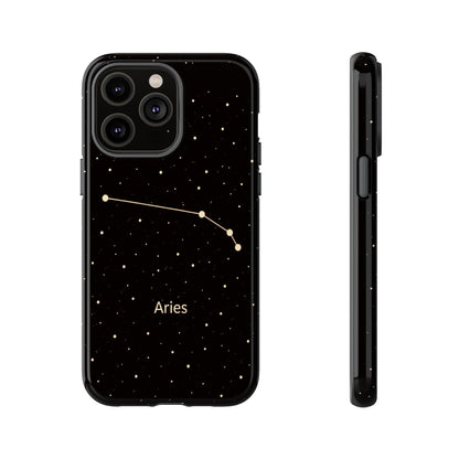 Aries Zodiac Constellation Phone Case – Luxe Gold Celestial Cover