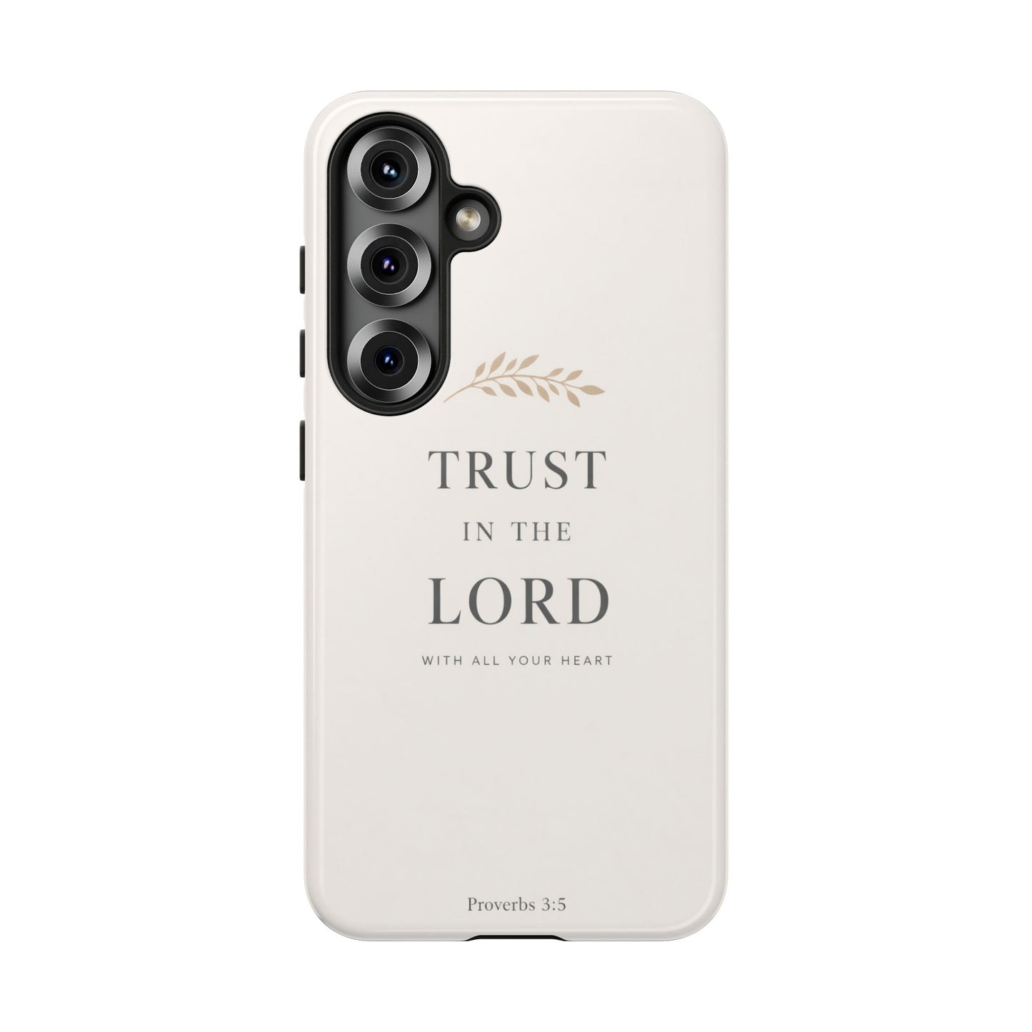Proverbs 3:5 Christian Phone Case Trust in the Lord Minimalist Faith Cover