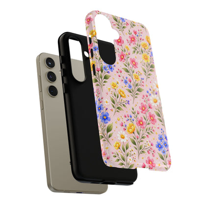 Wildflower Floral Phone Case Vintage Spring Meadow Tough Cover