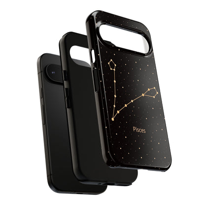 Pisces Zodiac Constellation Phone Case – Luxe Gold Celestial Cover