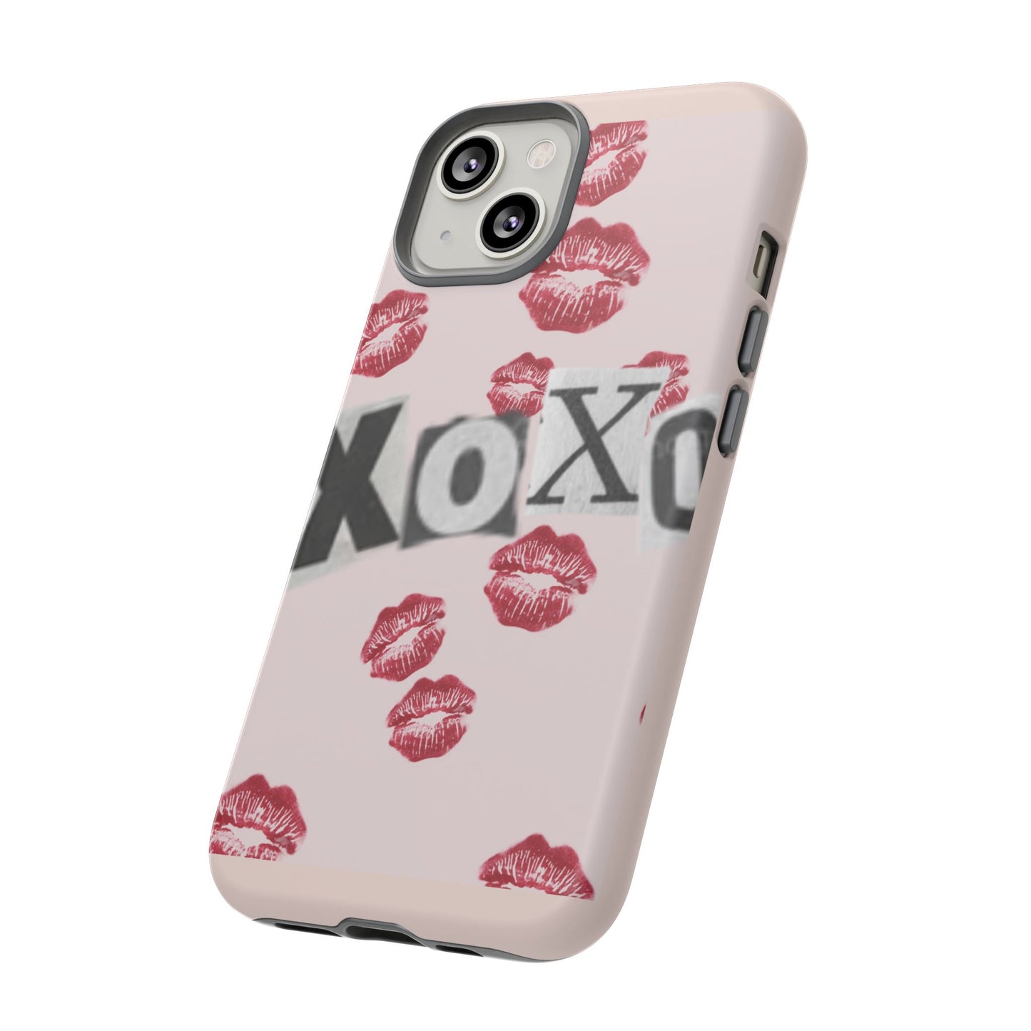 XOXO Kiss Print Phone Case | Coquette Valentine Aesthetic | Cute Pink Lipstick Kiss Tough Case for iPhone & Samsung