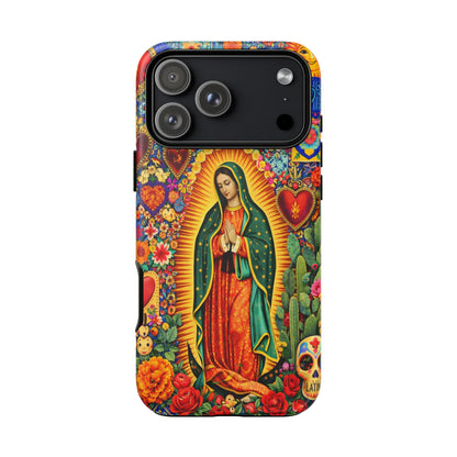 Virgin Mary Guadalupe Phone Case Mexican Folk Art Tough Cover iPhone Samsung