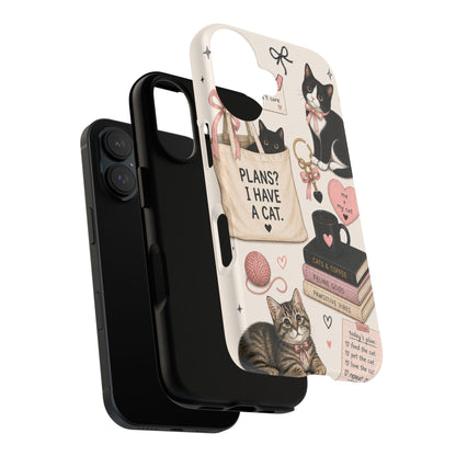 Cat Lover Phone Case | Plans? I Have A Cat Cute Aesthetic Cover