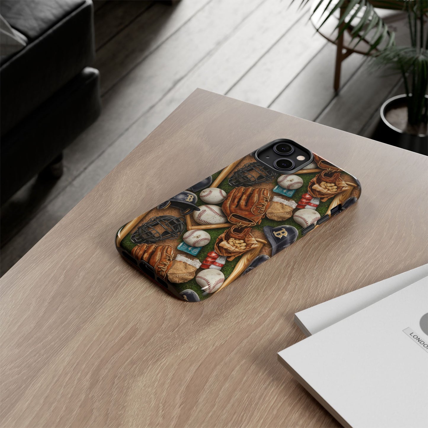 Baseball Gear Collage Phone Case – Vintage Baseball Equipment Sports Tough Case