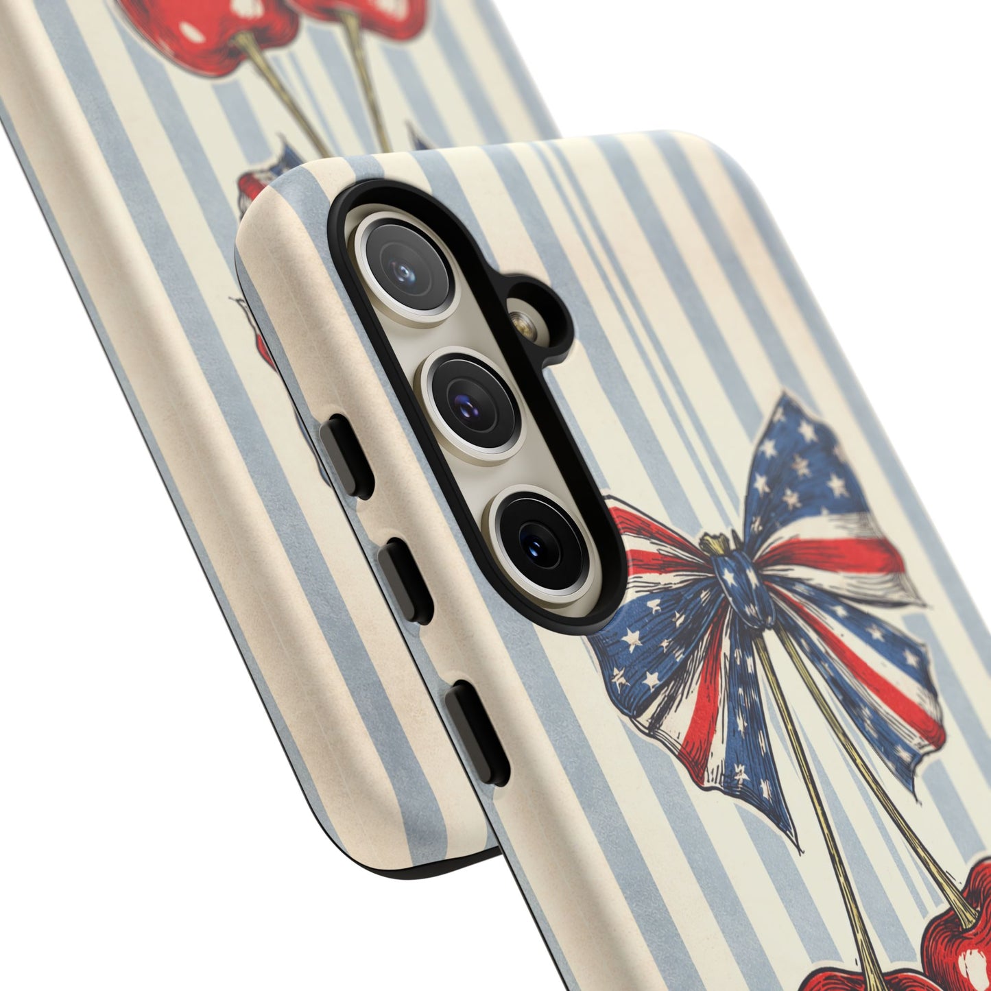 Patriotic Cherry Phone Case Americana Coquette Aesthetic iPhone Samsung