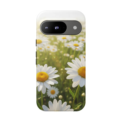 Daisy Phone Case – Floral Spring Field Tough Protective Case (iPhone, Samsung, Pixel)