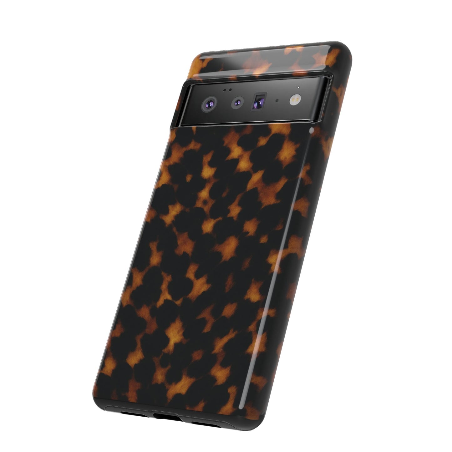 Tortoiseshell Pattern Tough Phone Case | Classic Leopard-Style Protective Cover