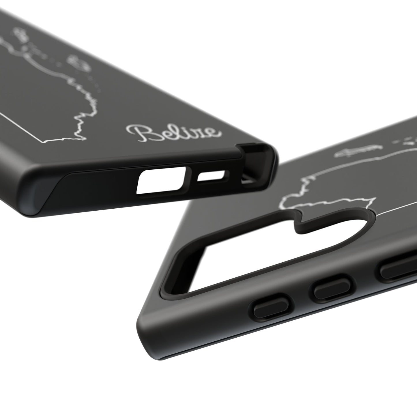 Belize Outline Phone Case – Minimal Country Map Tough Case (iPhone, Samsung, Pixel)