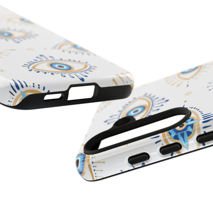 Blue Evil Eye Phone Case – Protective Slim Shockproof Cover for Iphone, Samsung Galaxy and Pixel