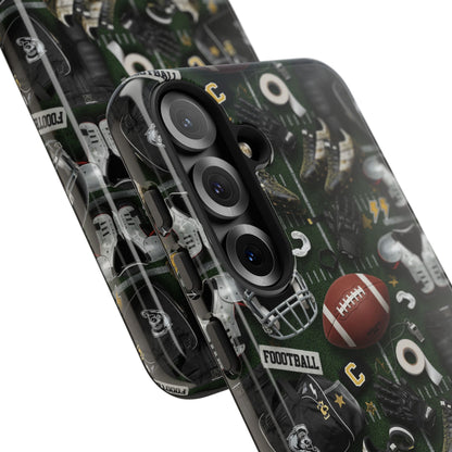 Football Pattern Phone Case – Sports Fan Tough Protective Game Day Case