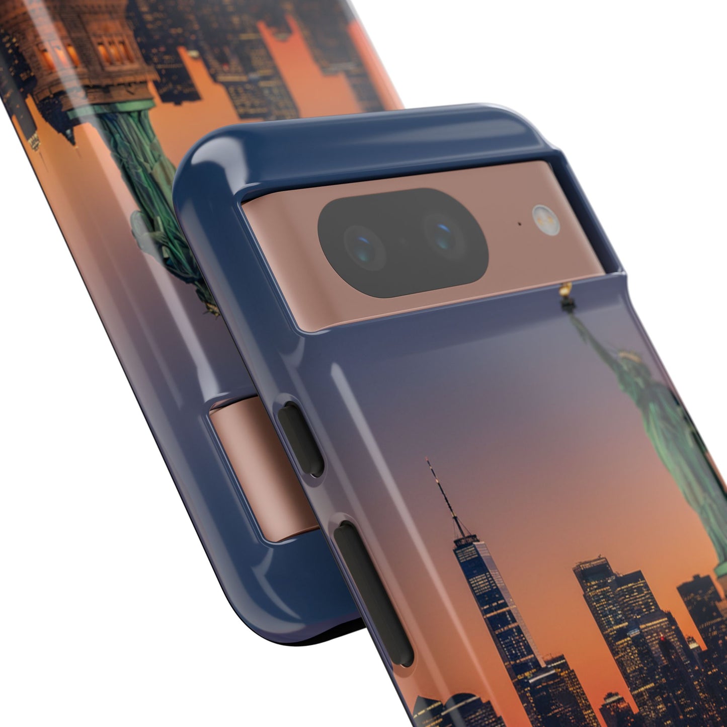 Statue of Liberty Sunset Phone Case – New York City Skyline Travel Aesthetic Tough Case