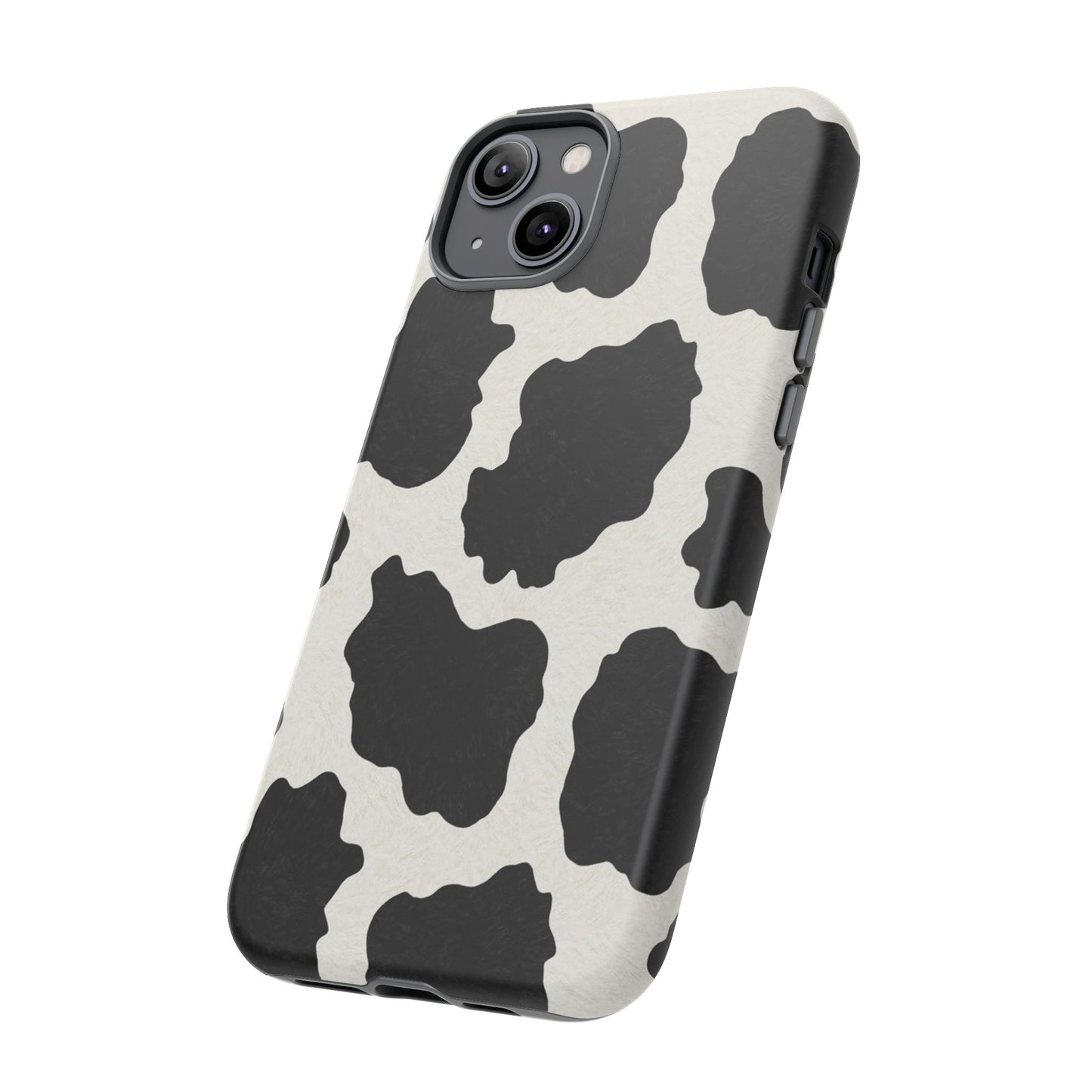 Black & White Cow Print Phone Case | Aesthetic Tough Protective Case