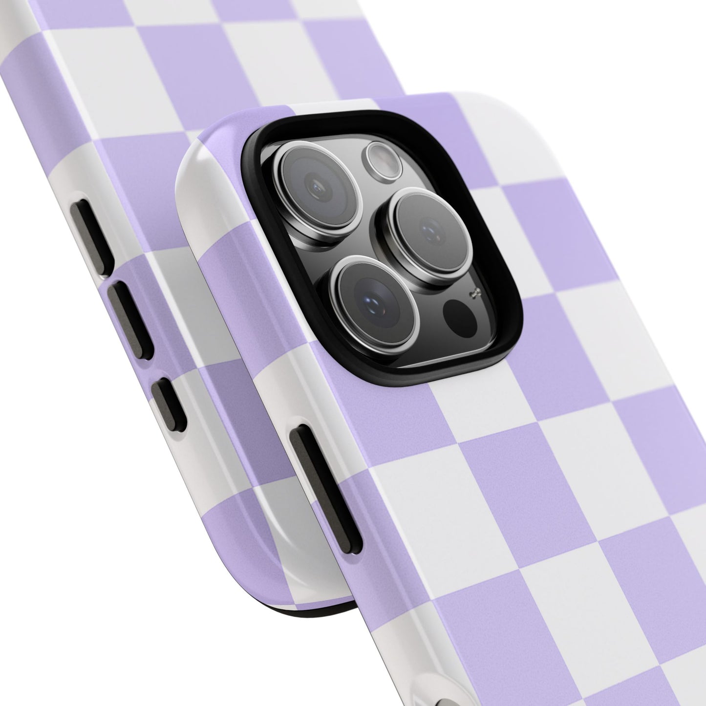 Lavender Checkerboard Phone Case | Pastel Aesthetic Checkered iPhone & Samsung Tough Case