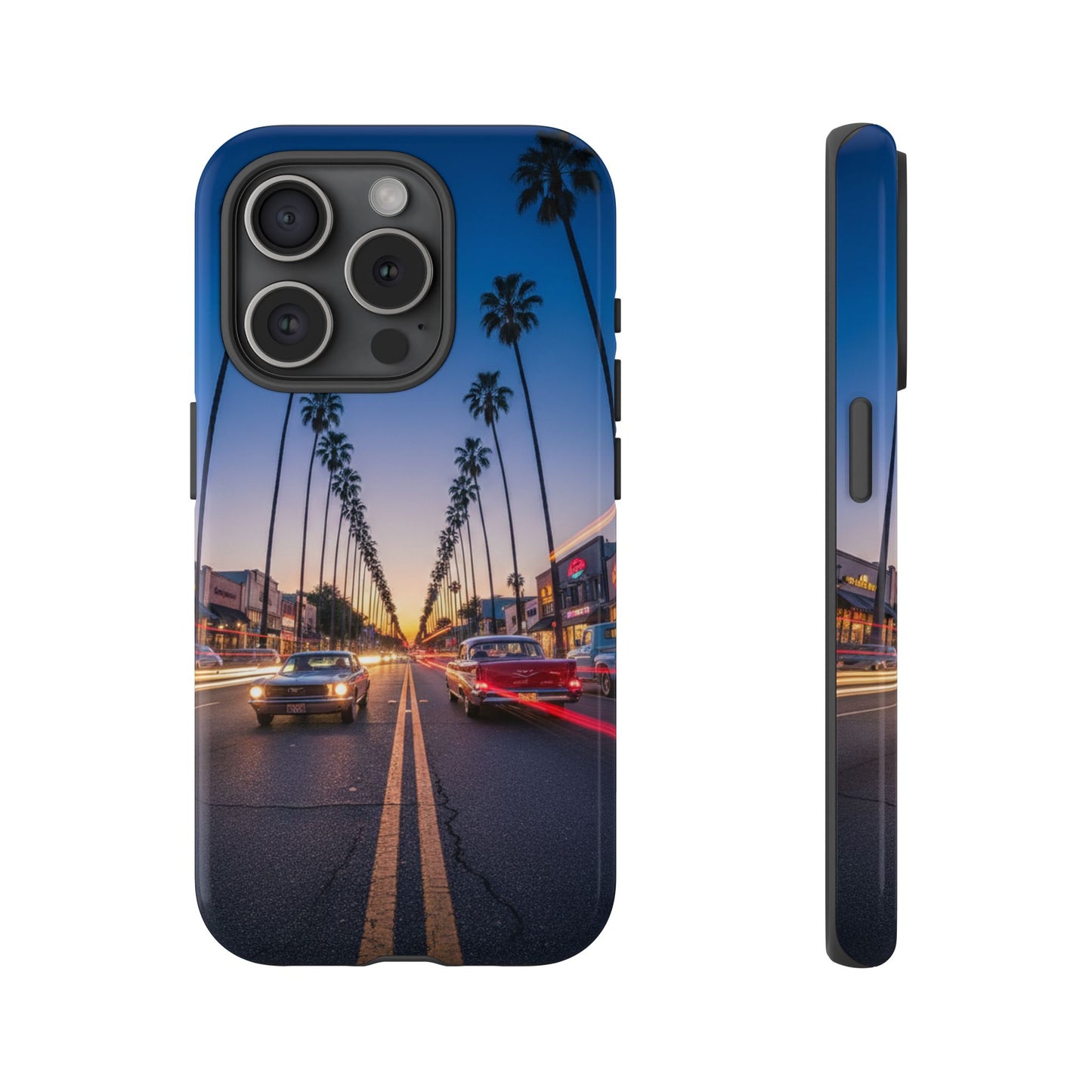 LA Sunset Boulevard Phone Case | Palm Tree Sunset Aesthetic | City Night Tough Case