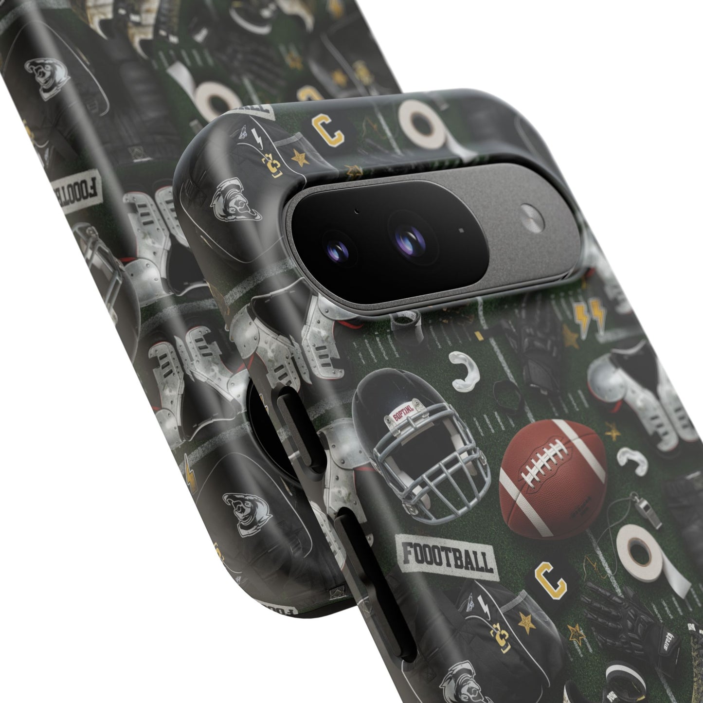 Football Pattern Phone Case – Sports Fan Tough Protective Game Day Case