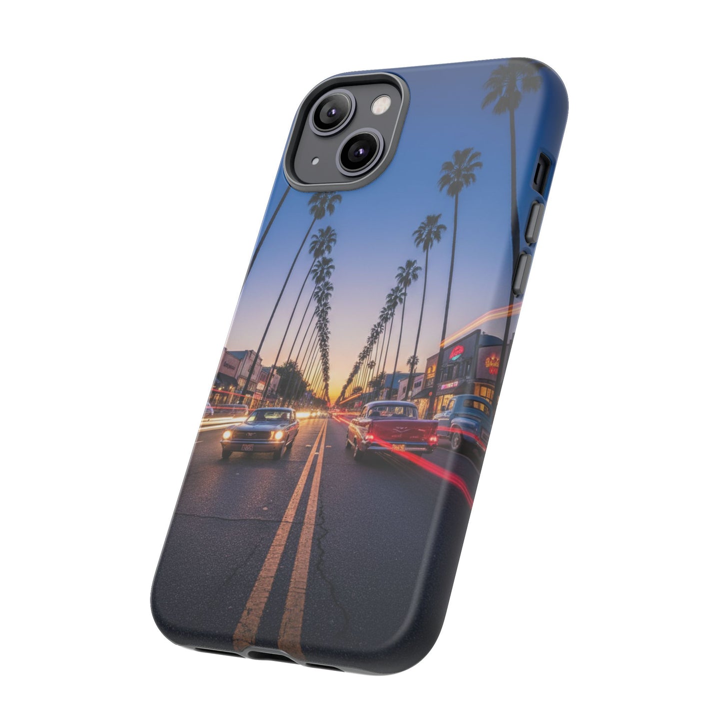 LA Sunset Boulevard Phone Case | Palm Tree Sunset Aesthetic | City Night Tough Case