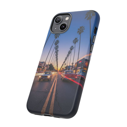 LA Sunset Boulevard Phone Case | Palm Tree Sunset Aesthetic | City Night Tough Case