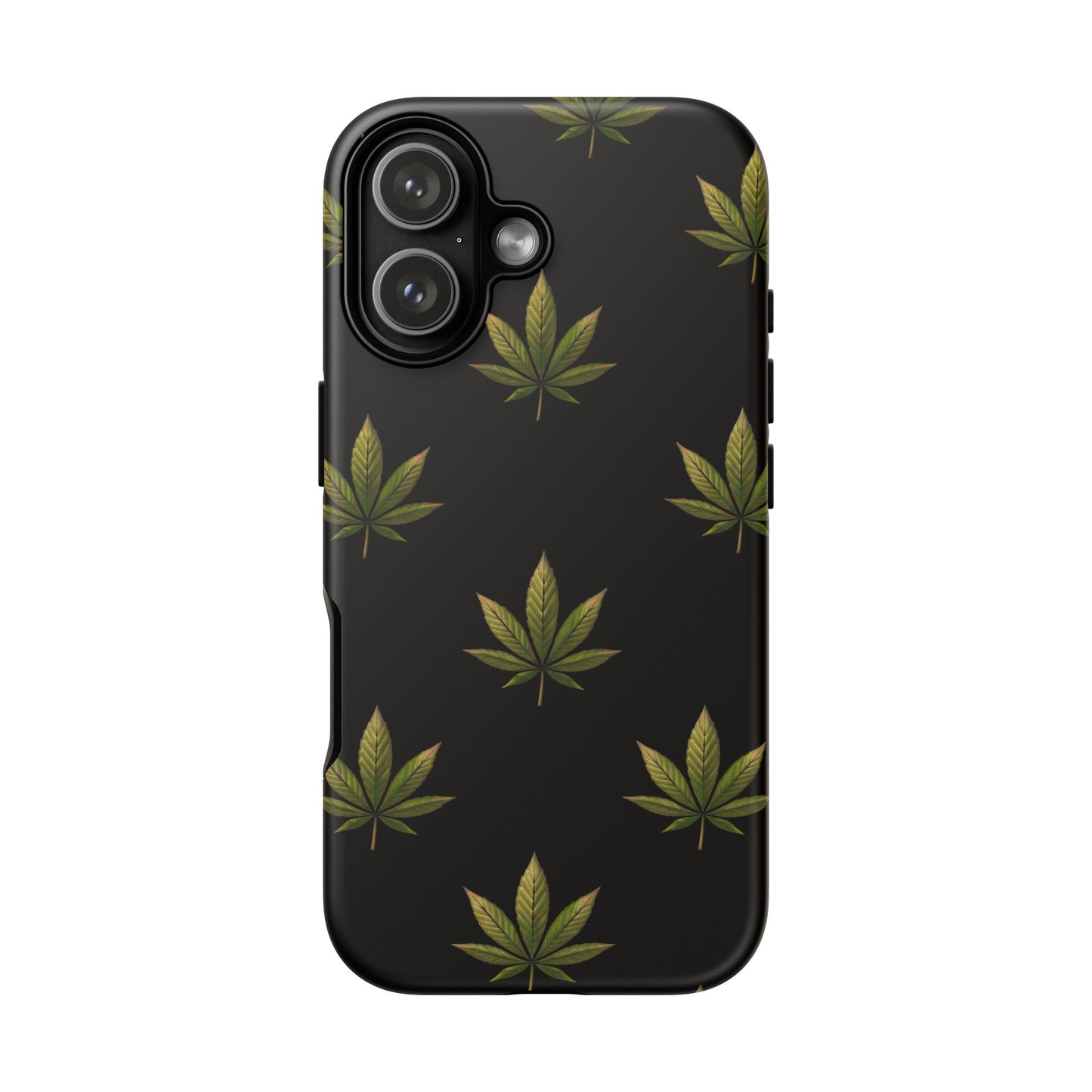 Cannabis Leaf Phone Case Green Weed Leaf Pattern Tough Protective Cover