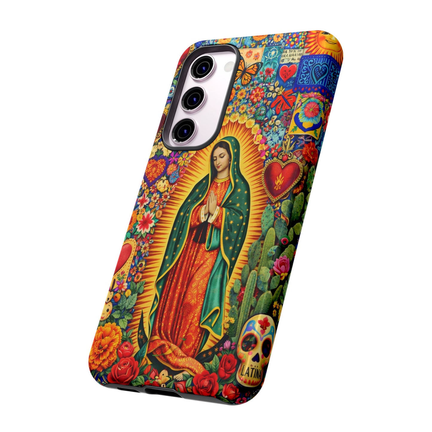 Virgin Mary Guadalupe Phone Case Mexican Folk Art Tough Cover iPhone Samsung