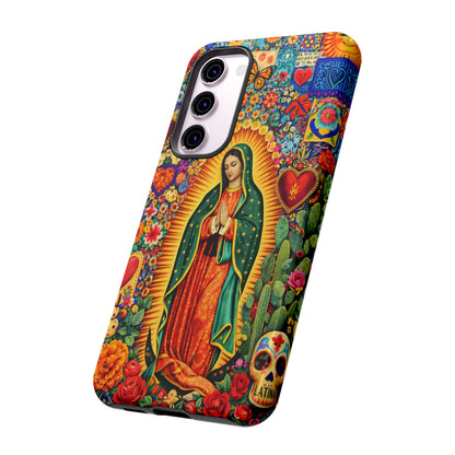 Virgin Mary Guadalupe Phone Case Mexican Folk Art Tough Cover iPhone Samsung