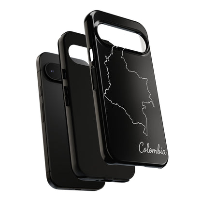 Colombia Outline Phone Case – Minimal Country Map Tough Case (iPhone, Samsung, Pixel)