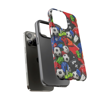 Soccer Ball Pattern Phone Case – Sports Fan Tough Protective Game Day Case
