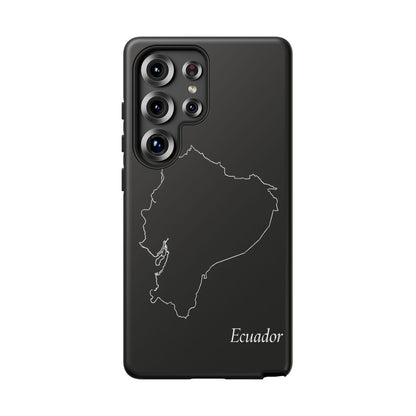 Ecuador Outline Phone Case – Minimal Country Map Tough Case (iPhone, Samsung, Pixel)