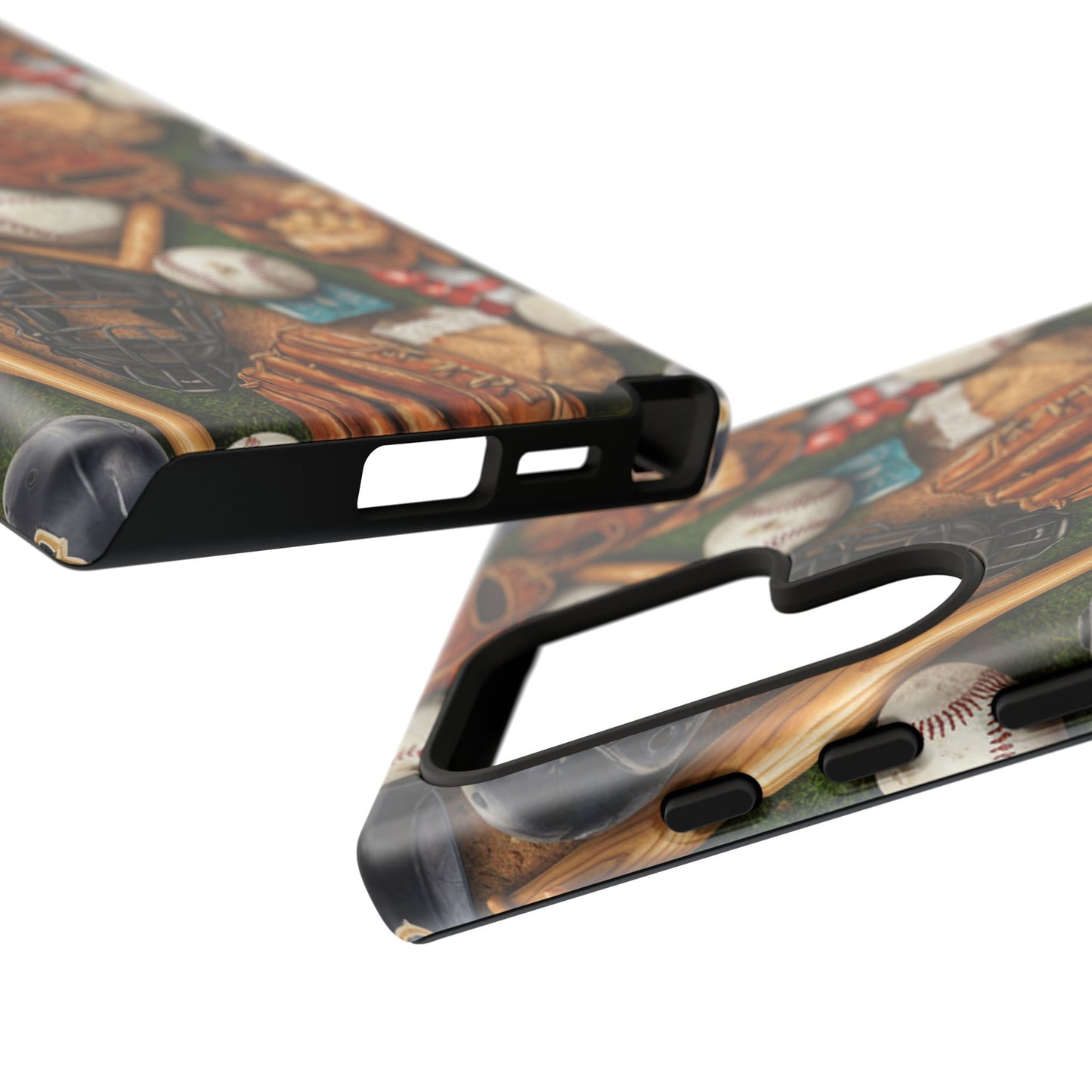 Baseball Gear Collage Phone Case – Vintage Baseball Equipment Sports Tough Case