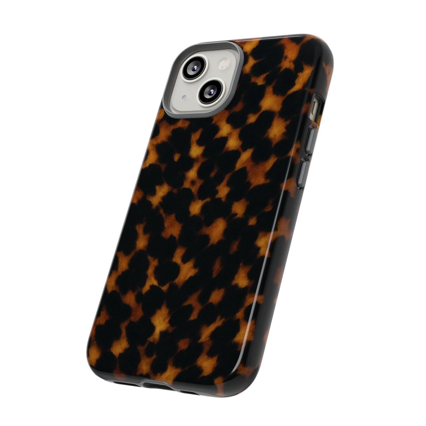 Tortoiseshell Pattern Tough Phone Case | Classic Leopard-Style Protective Cover