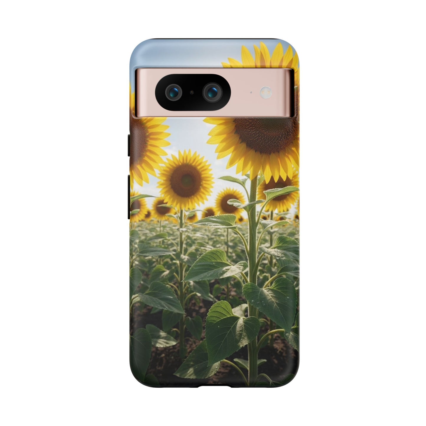 Sunflower Field Phone Case | Golden Hour Floral Aesthetic | Bright Summer Tough Case